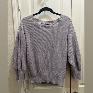 Young Fabulous & Broke 3/4 sleeve Lilac Crew Neck Large Sweater